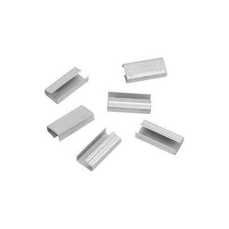 Pac Strapping Products Pac Strapping Regular Duty Snap On Steel Strapping Seals, 1/2" Strap Width, Black, Pack of 1000 OST48A